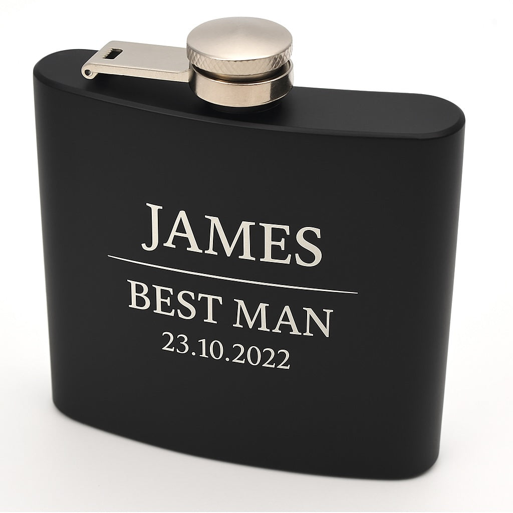 Personalized Engraved Hip Flask for Weddings and Special Occasions