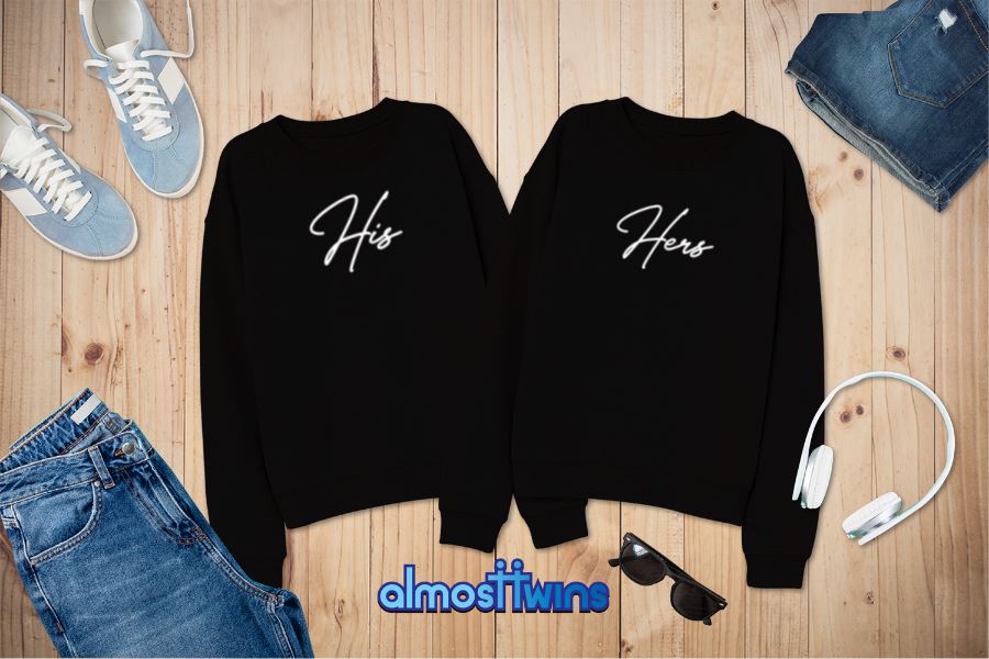 His Hers matching sweatshirts set