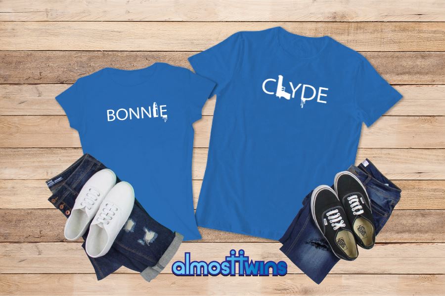 Bonnie Clyde matching t-shirt set