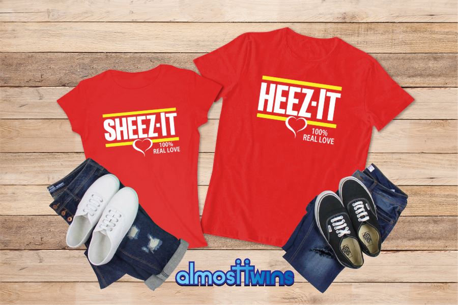 Sheez-it Heez-it matching tshirts set