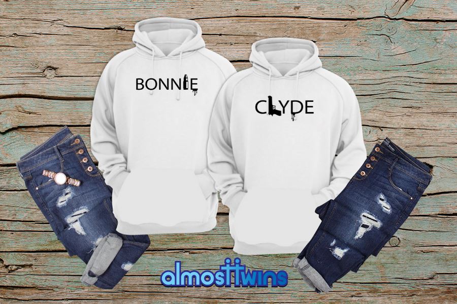 Bonnie Clyde matching hoodie set