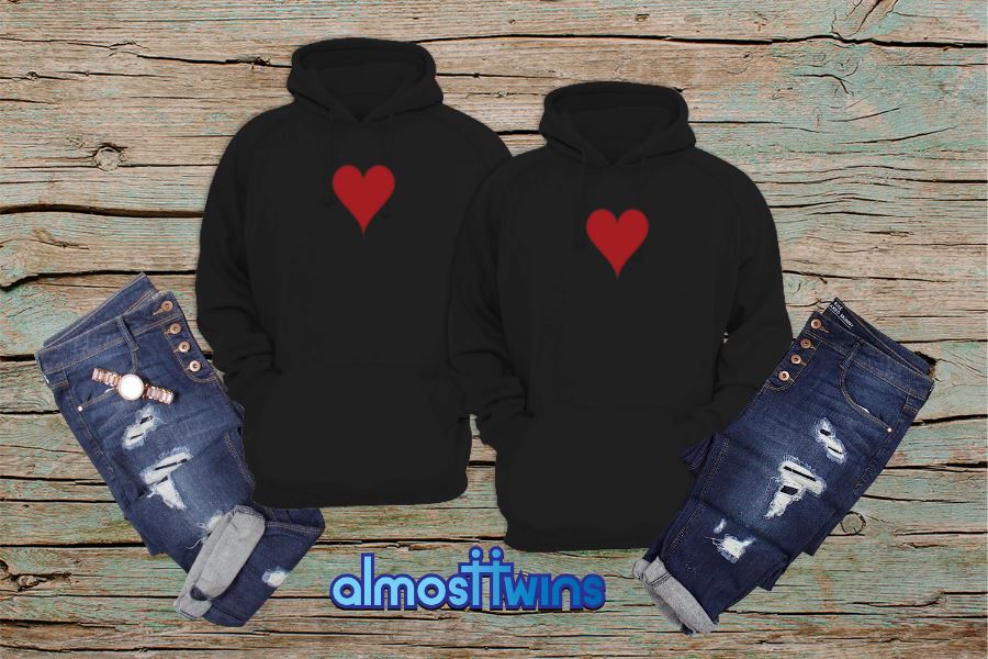 Ace of Hearts matching hoodie set