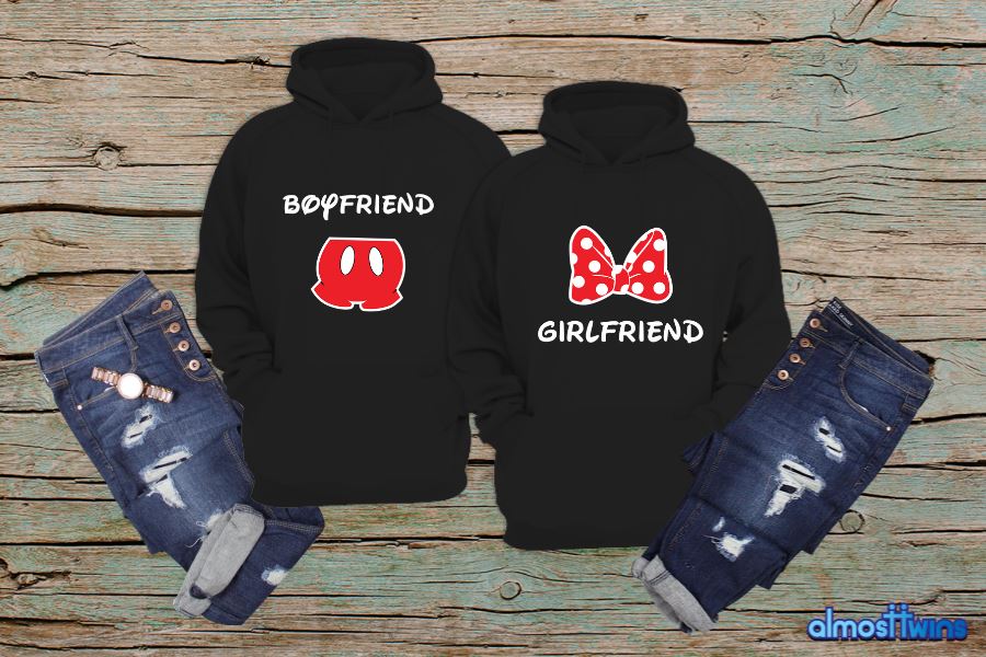 Boyfriend/Girlfriend matching couple hoodies set