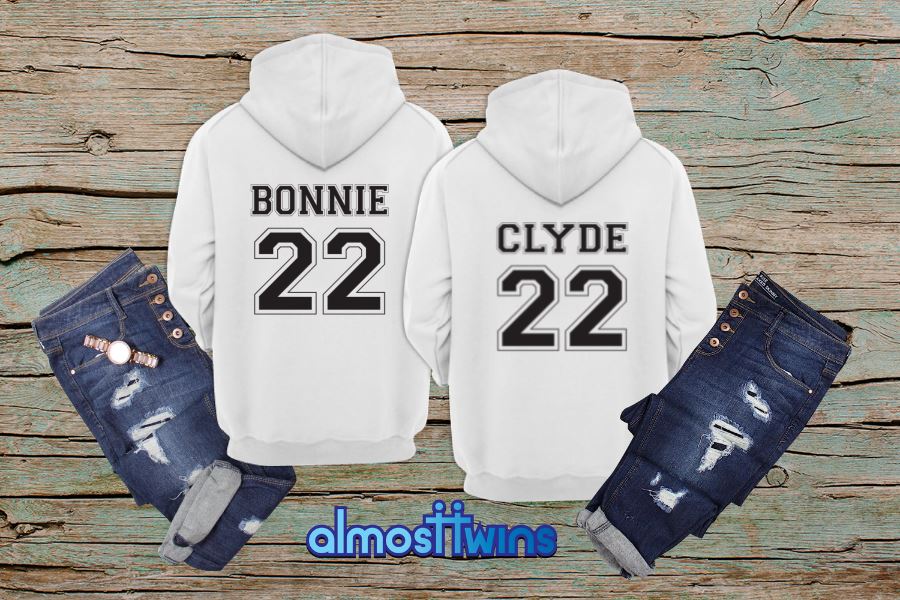 Bonnie Clyde matching hoodie set