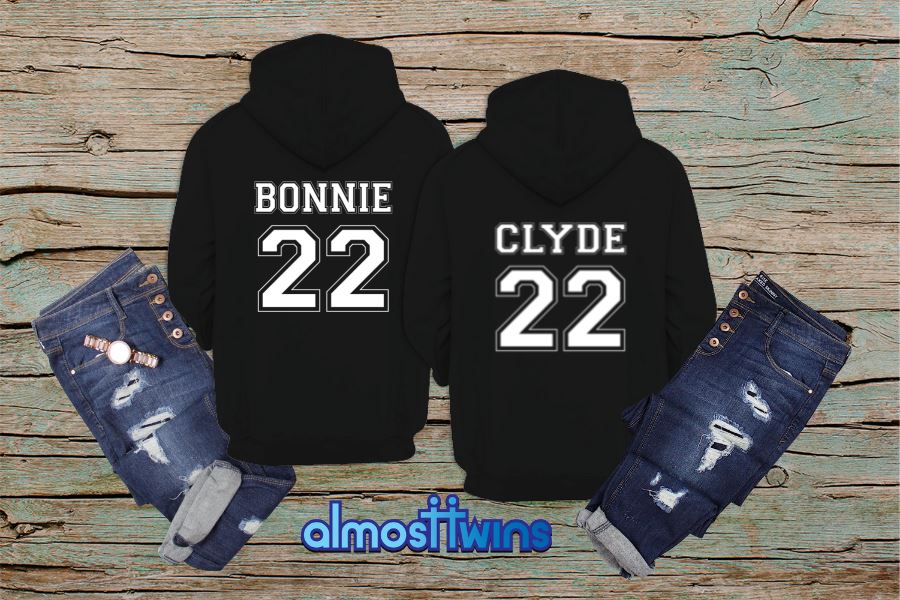 Bonnie Clyde matching hoodie set