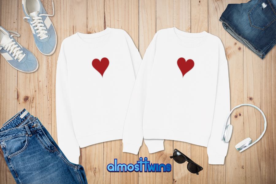 Ace of Hearts matching sweatshirts set