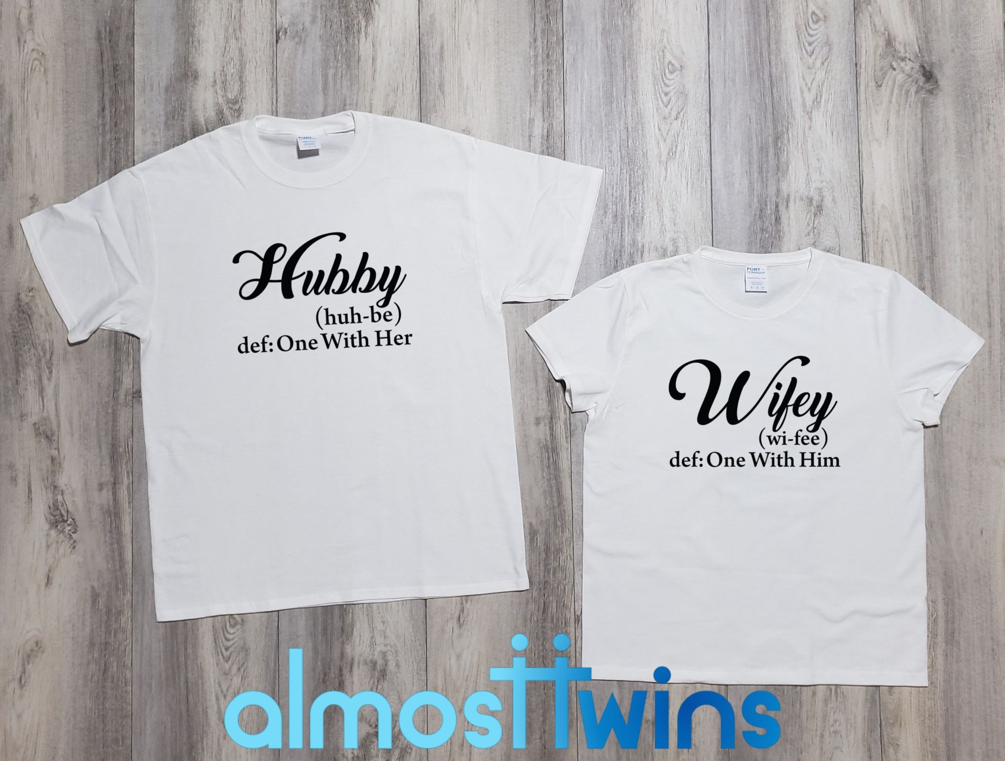 Hubby Wifey matching tshirts set