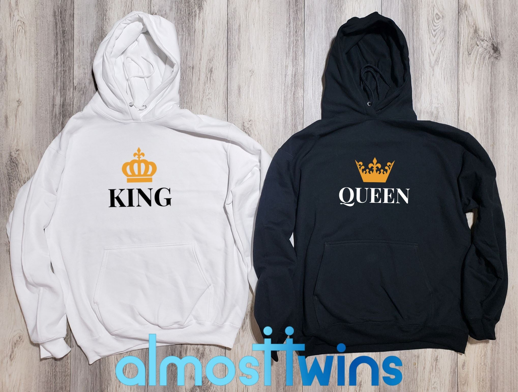 Queen and King matching couple hoodies set