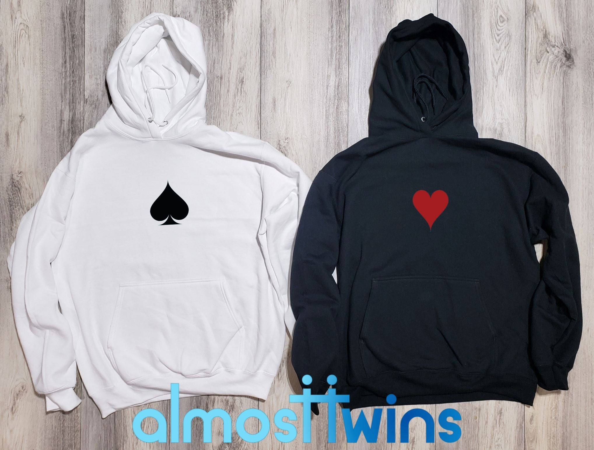 Ace of Hearts matching hoodie set