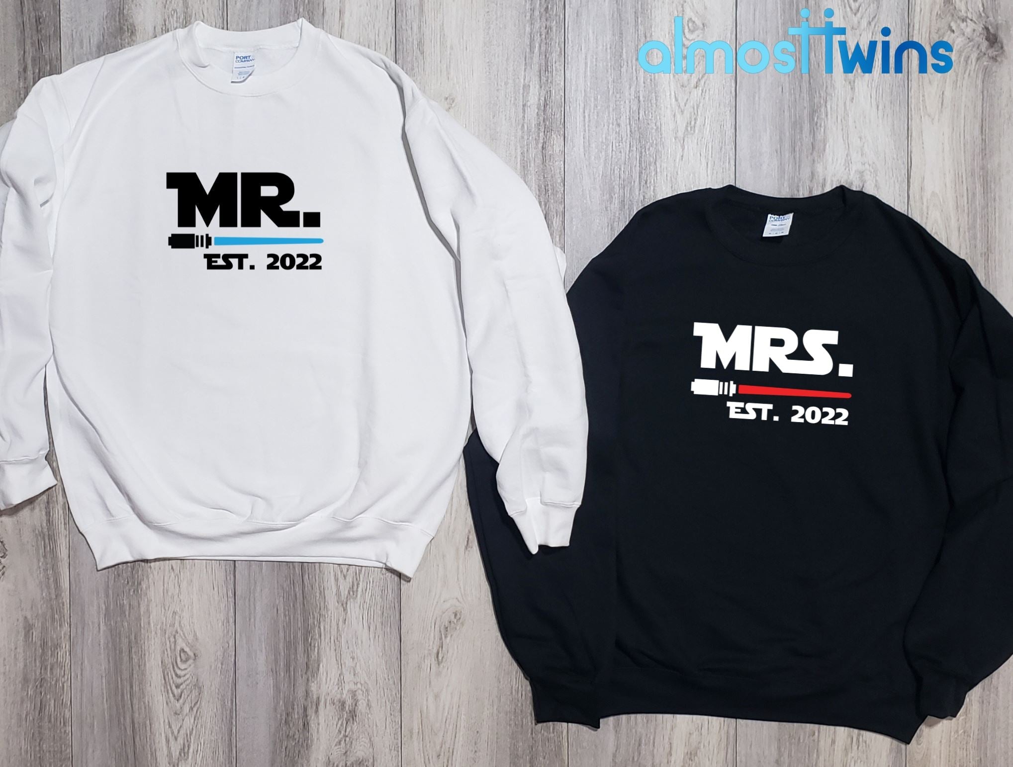 Mr. Mrs. matching couple sweatshirts set