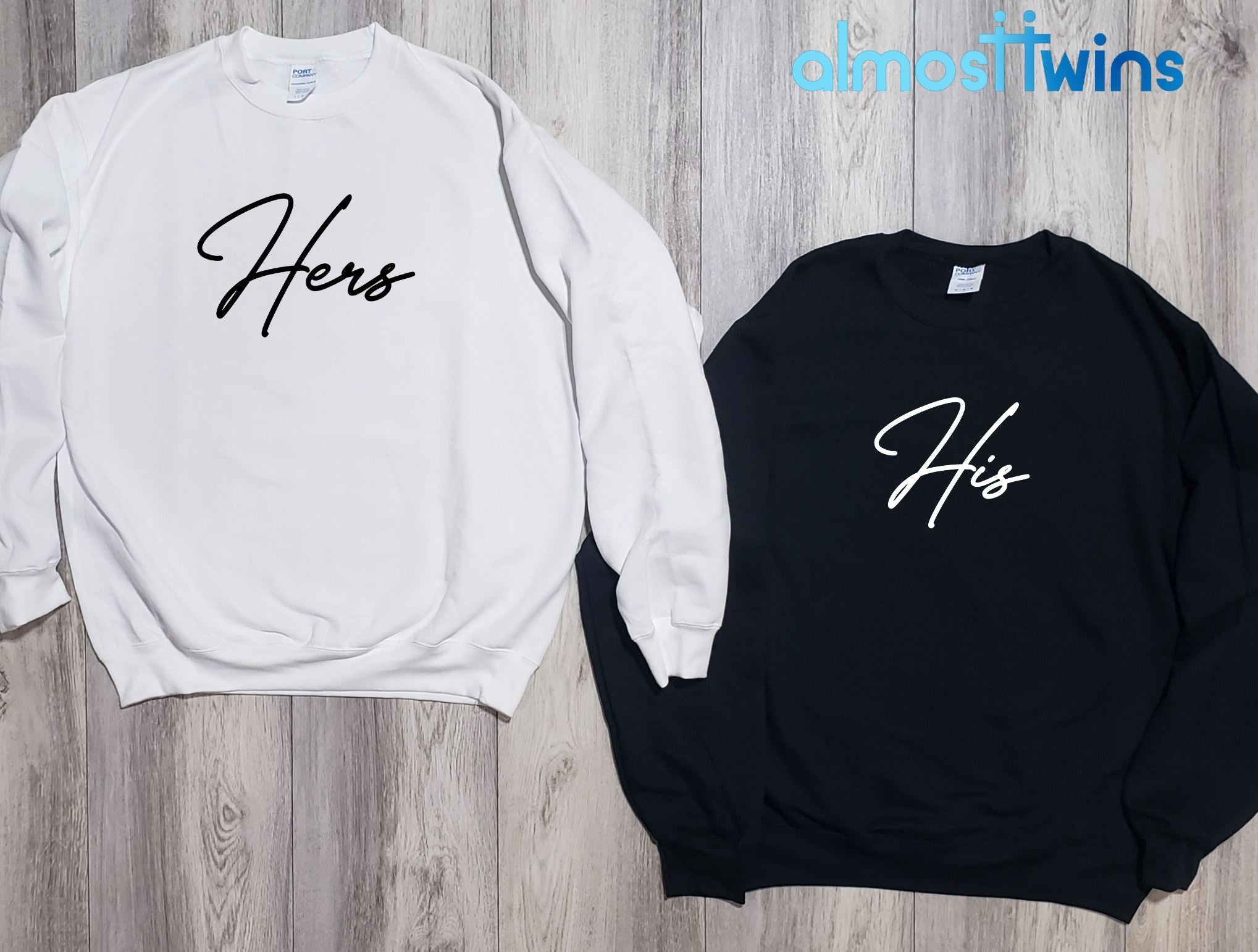 His Hers matching sweatshirts set