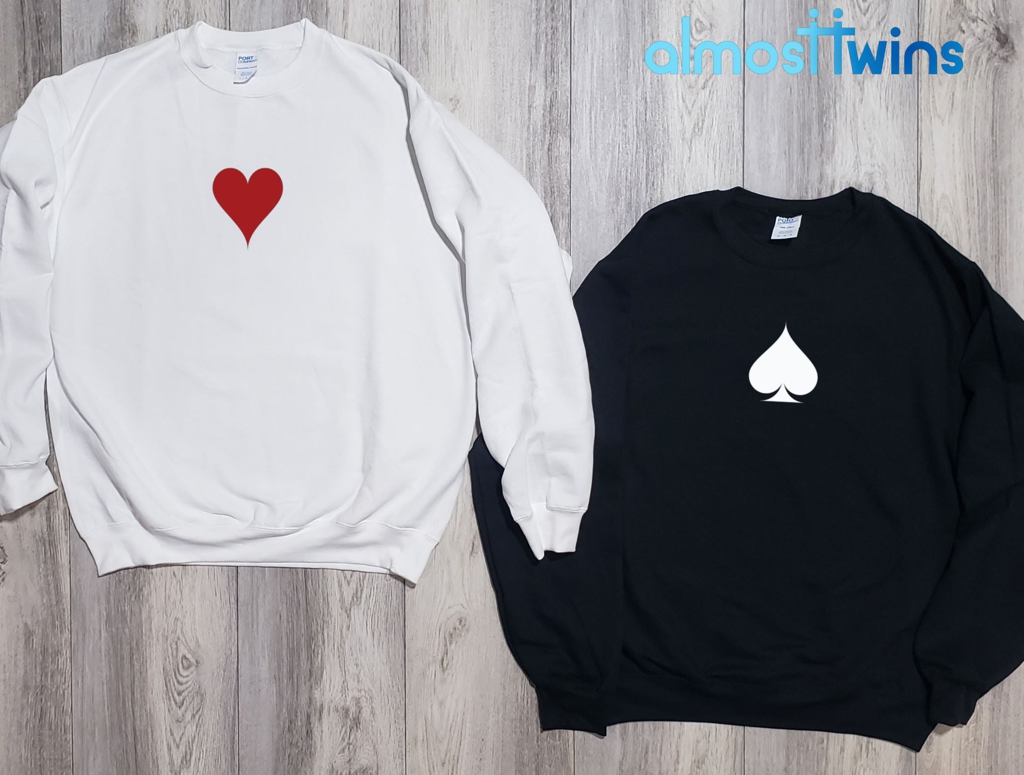 Ace of Hearts matching sweatshirts set