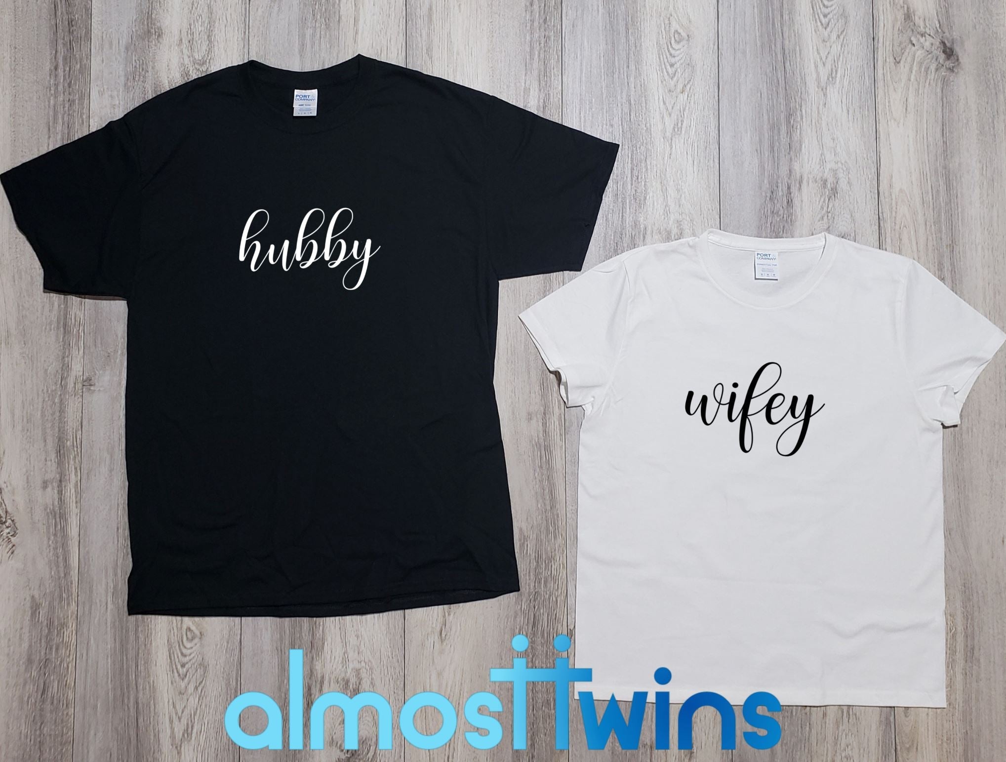 Hubby Wifey matching t-shirt set