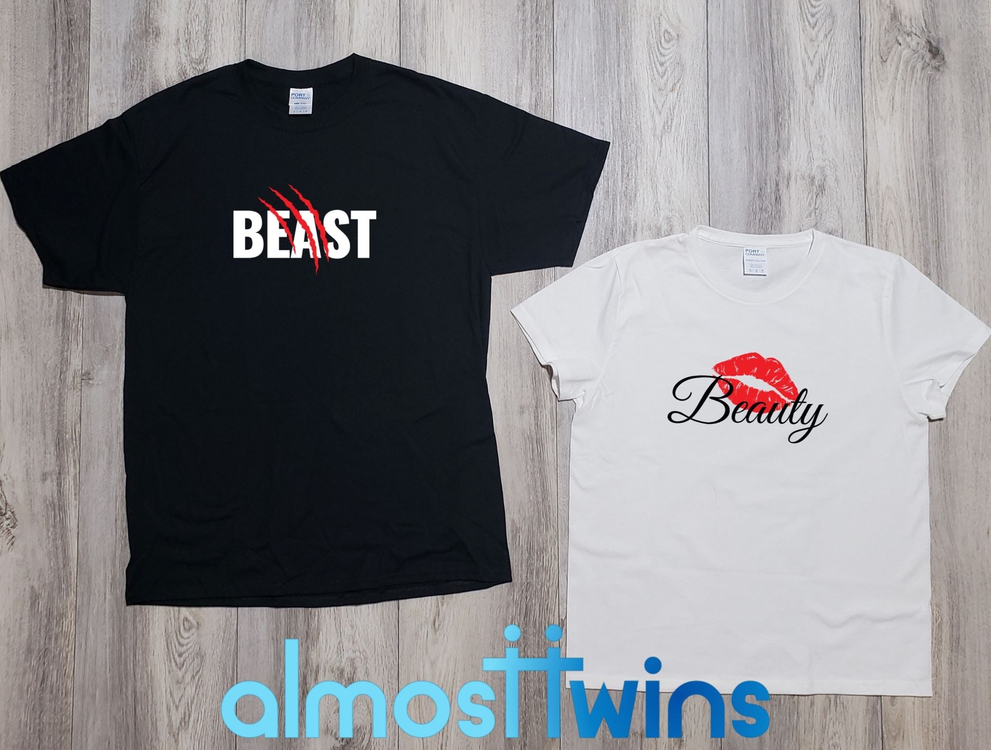 Beauty Beast matching t-shirt set