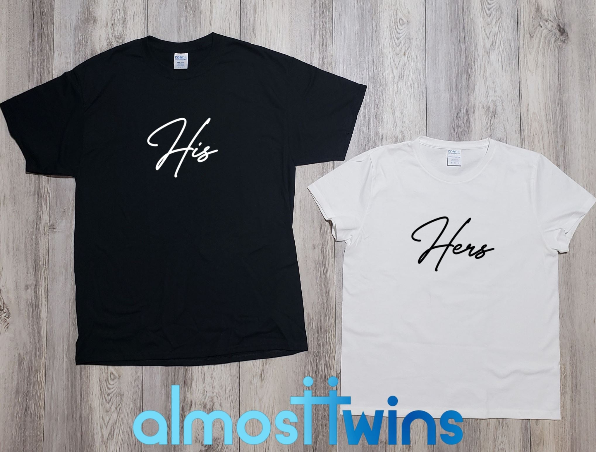 His Hers matching t-shirt set