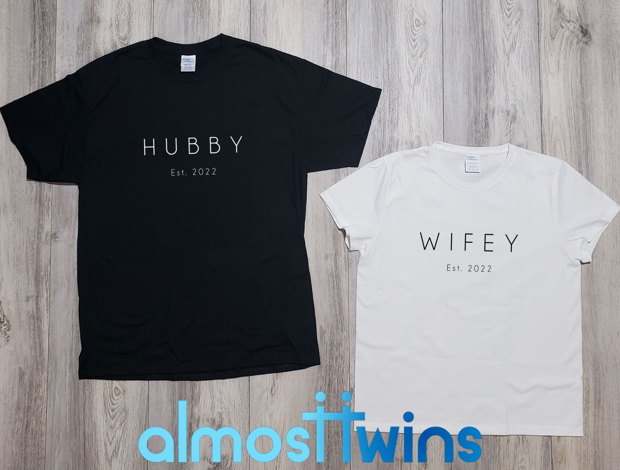 Hubby Wifey matching t-shirt set