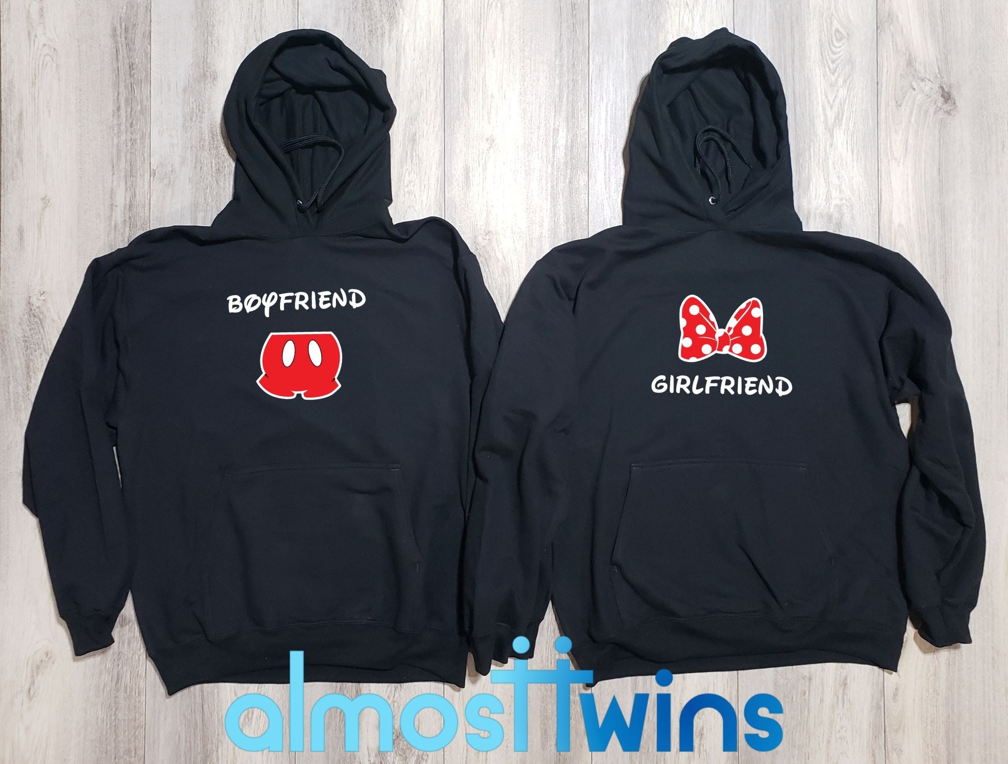 Boyfriend/Girlfriend matching couple hoodies set