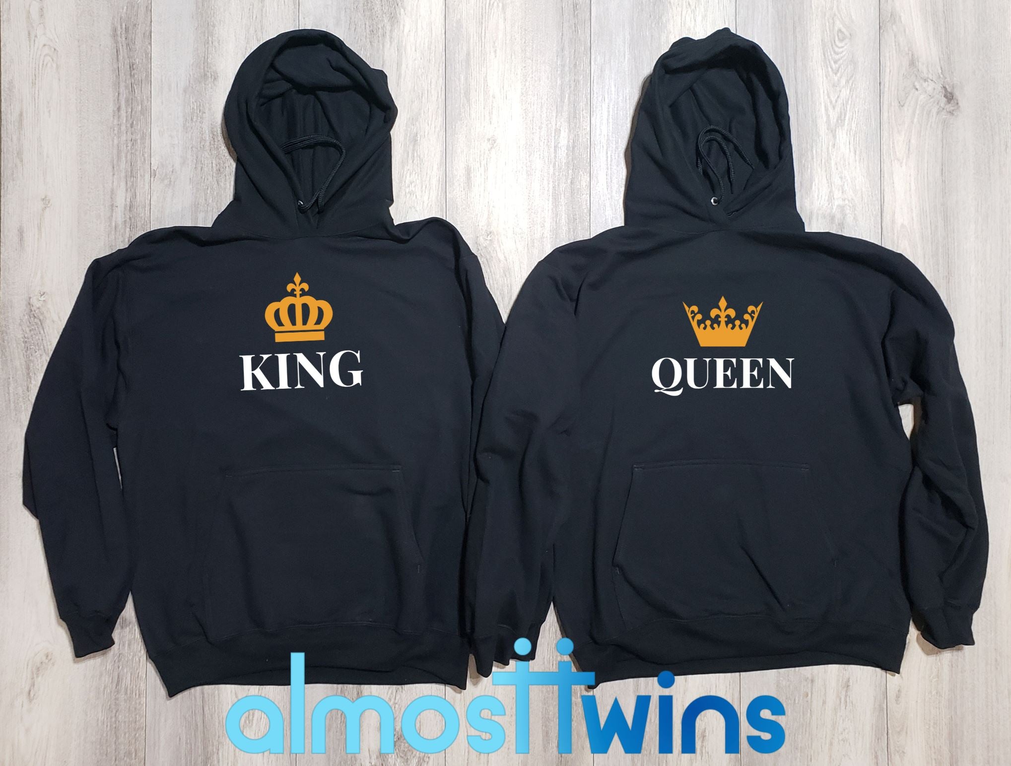 Queen and King matching couple hoodies set