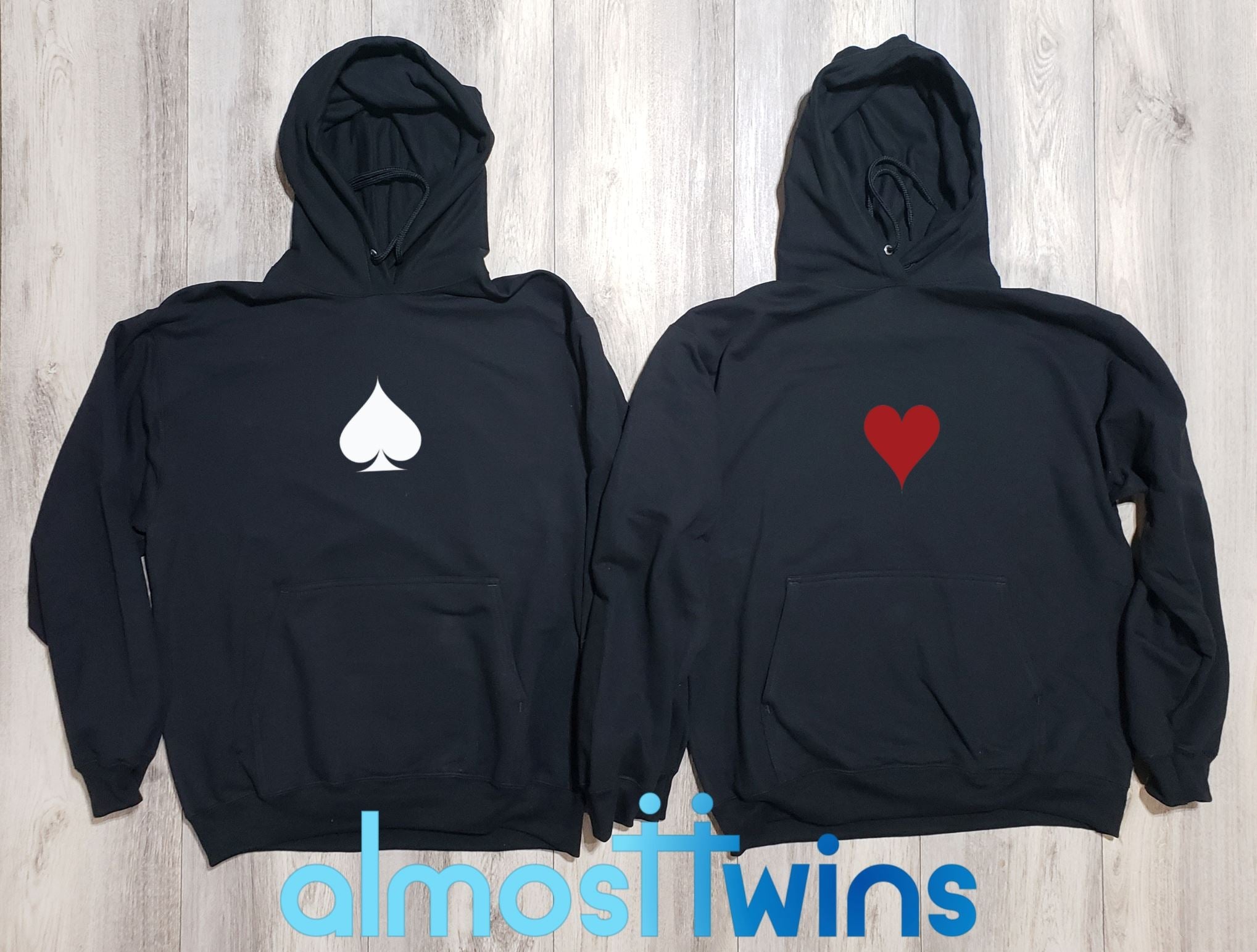 Ace of Hearts matching hoodie set