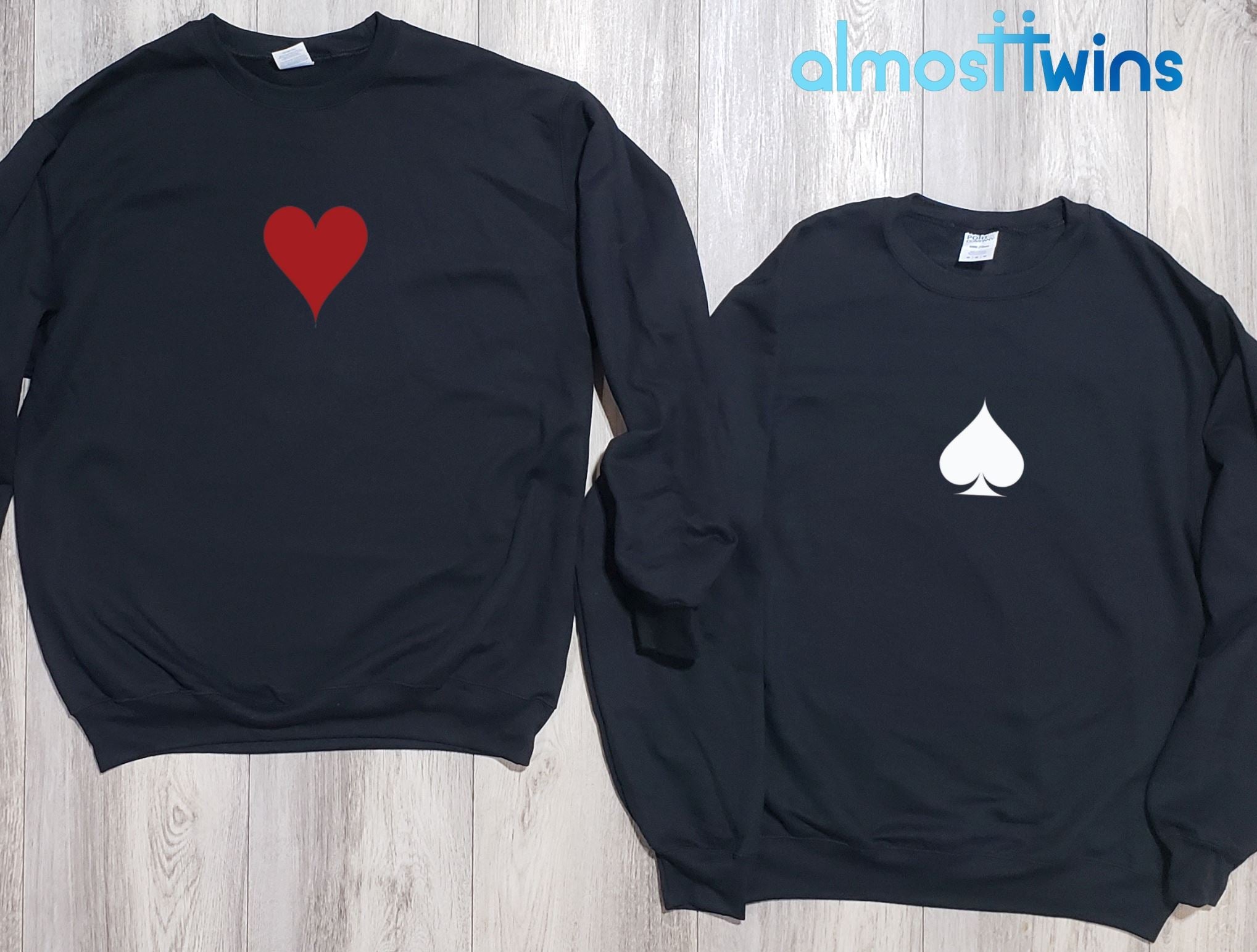 Ace of Hearts matching sweatshirts set