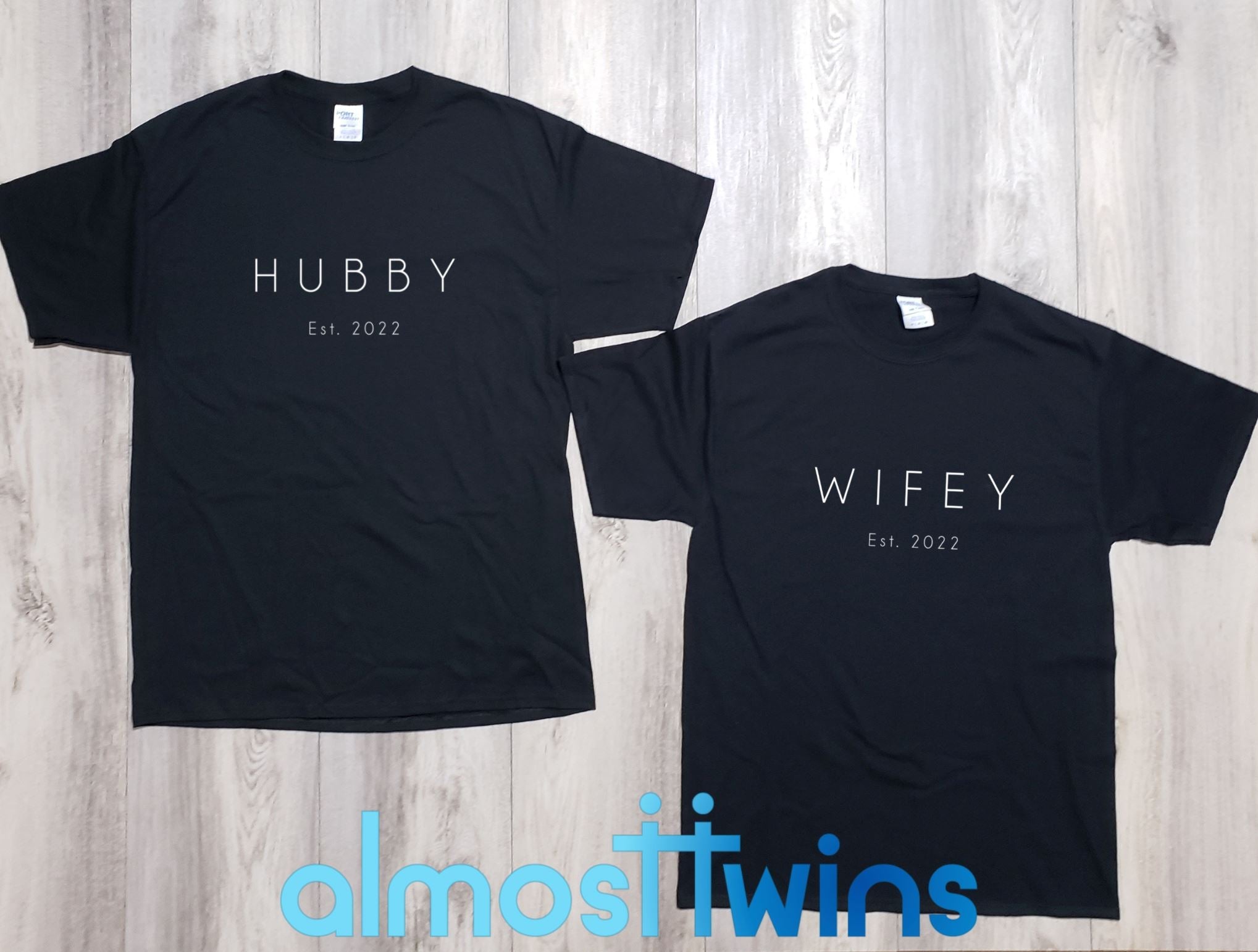 Hubby Wifey matching t-shirt set