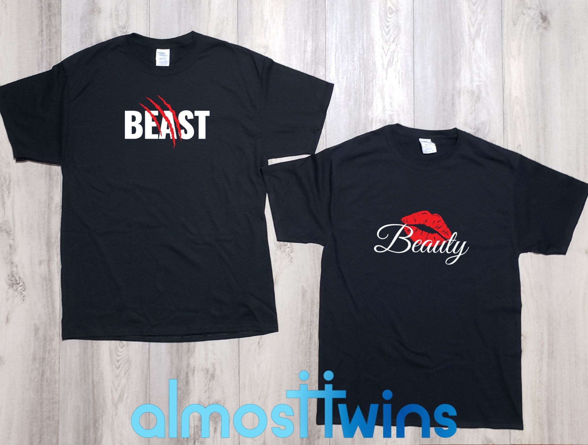 Beauty Beast matching t-shirt set