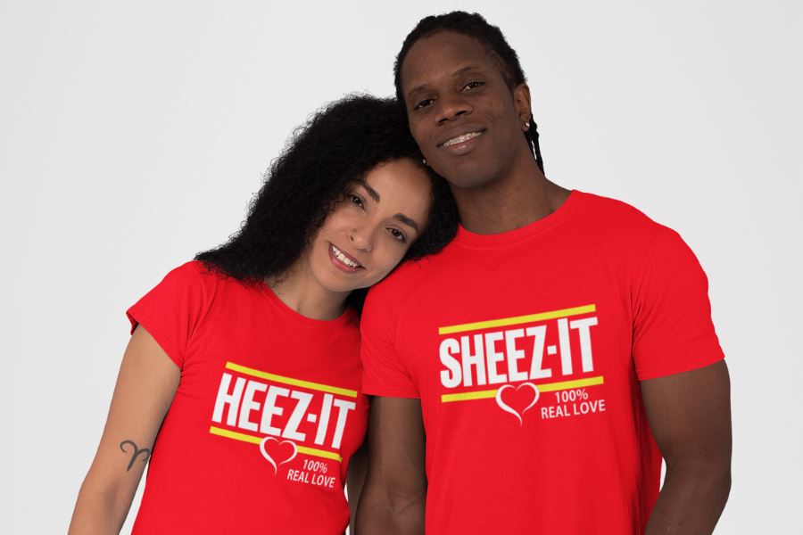 Sheez-it Heez-it matching tshirts set