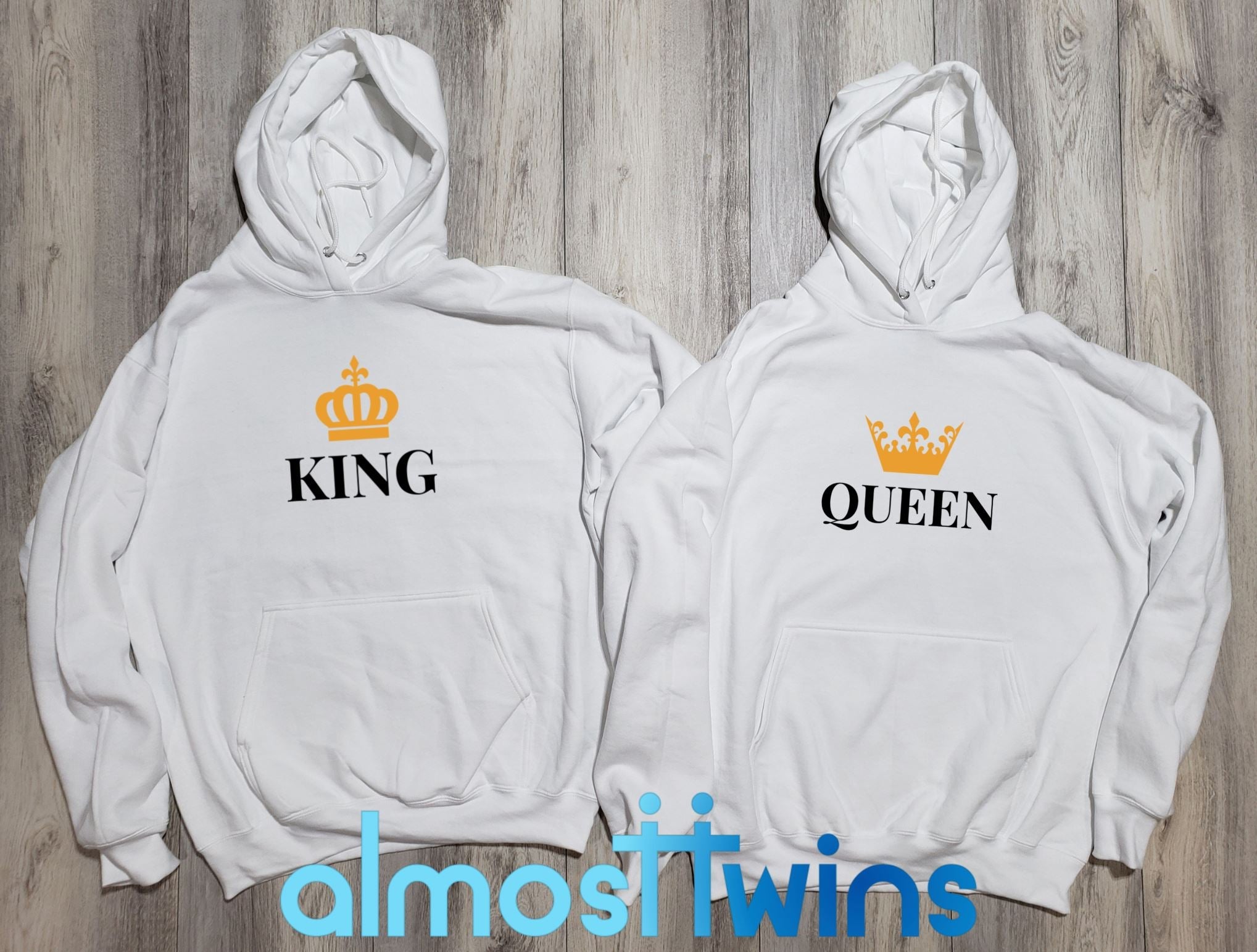 Queen and King matching couple hoodies set