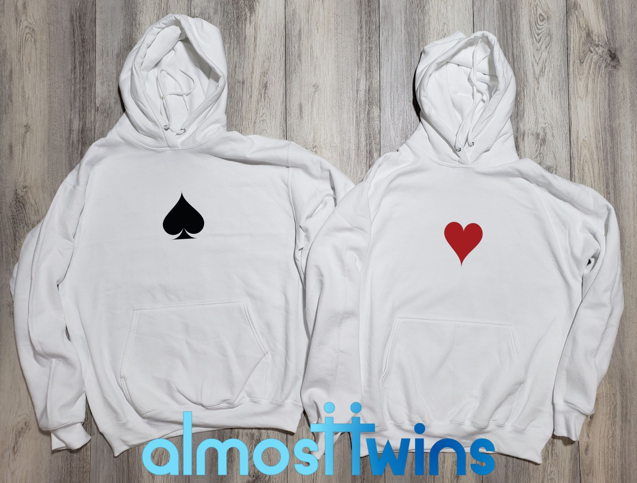 Ace of Hearts matching hoodie set