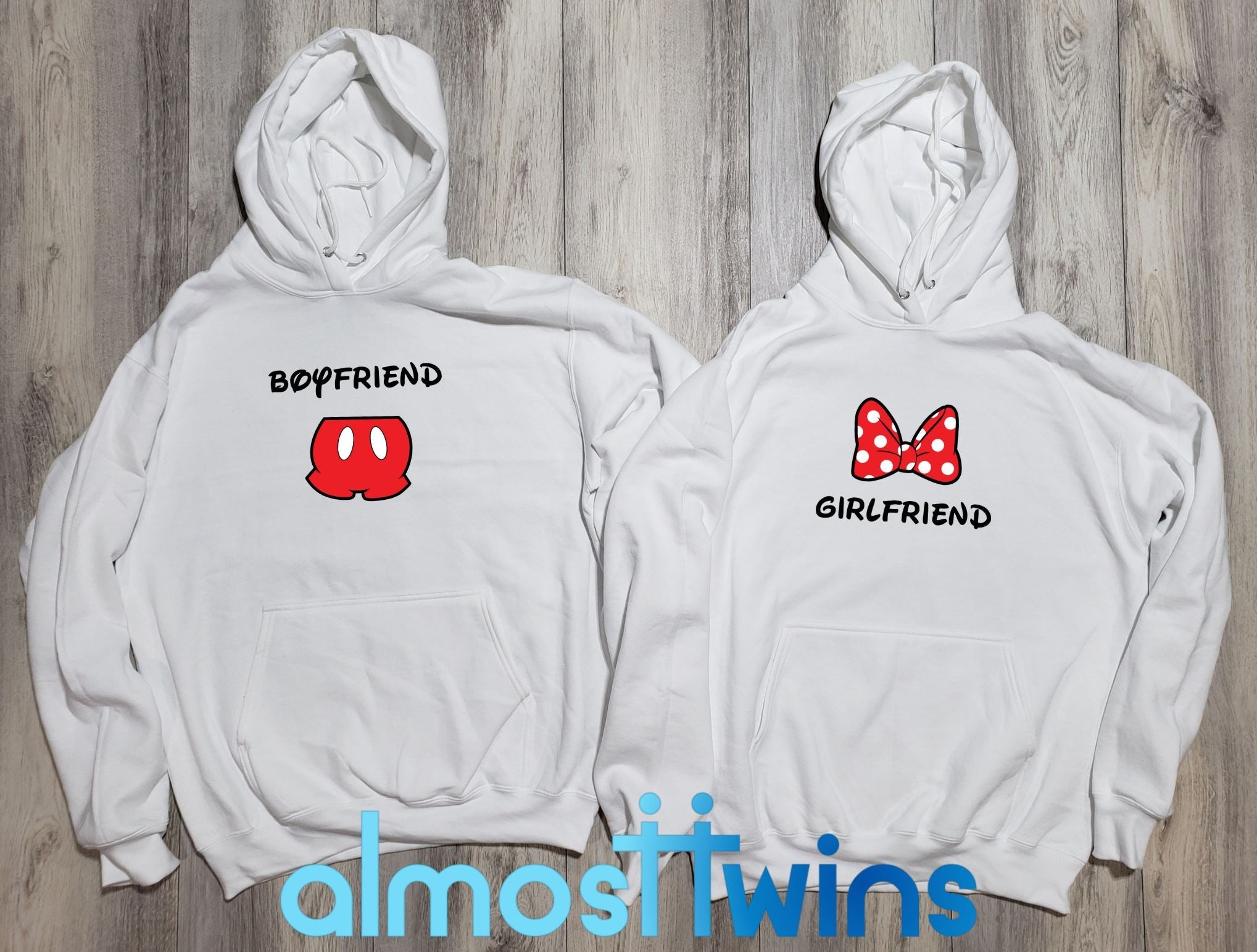 Boyfriend/Girlfriend matching couple hoodies set