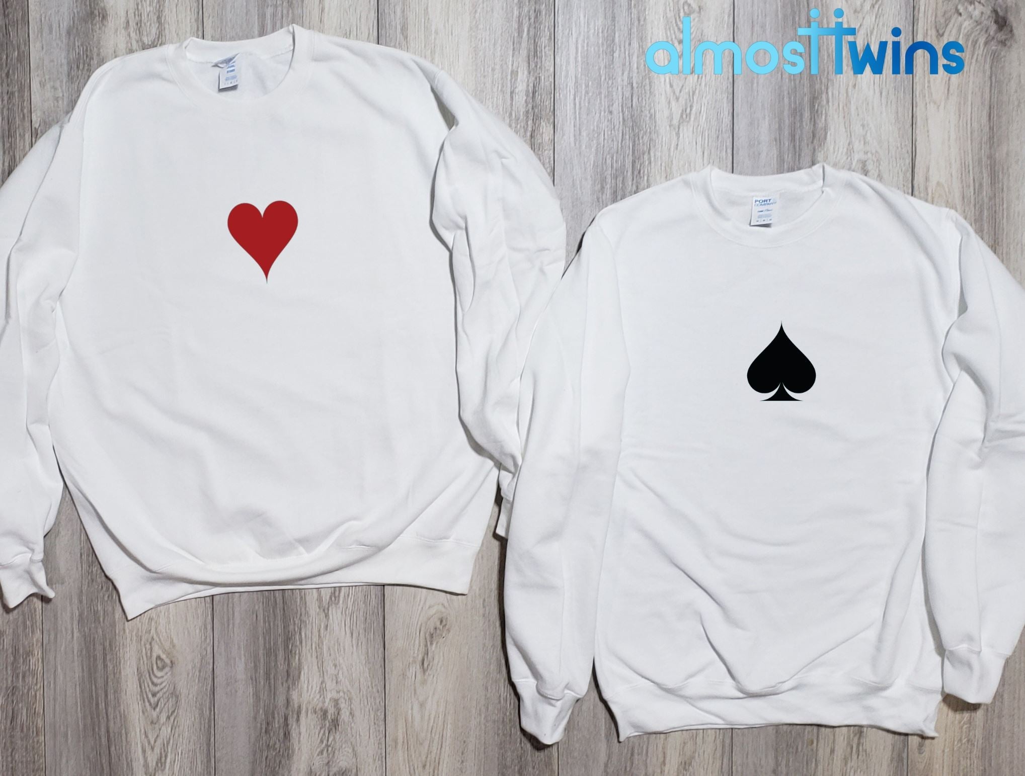 Ace of Hearts matching sweatshirts set