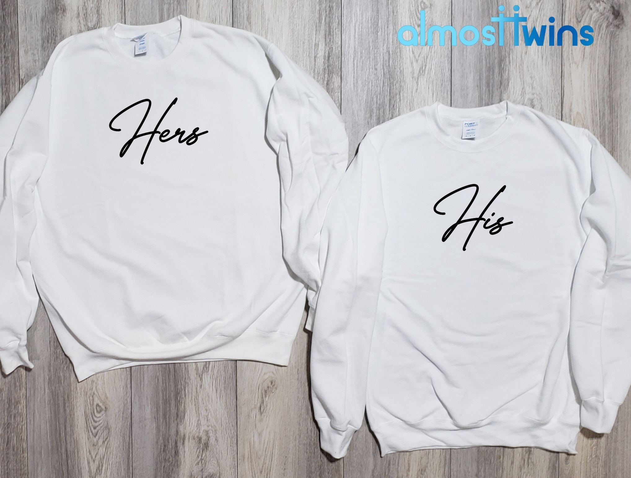 His Hers matching sweatshirts set