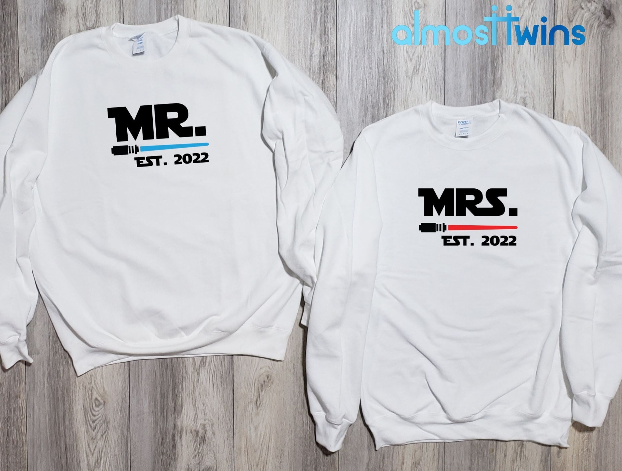 Mr. Mrs. matching couple sweatshirts set