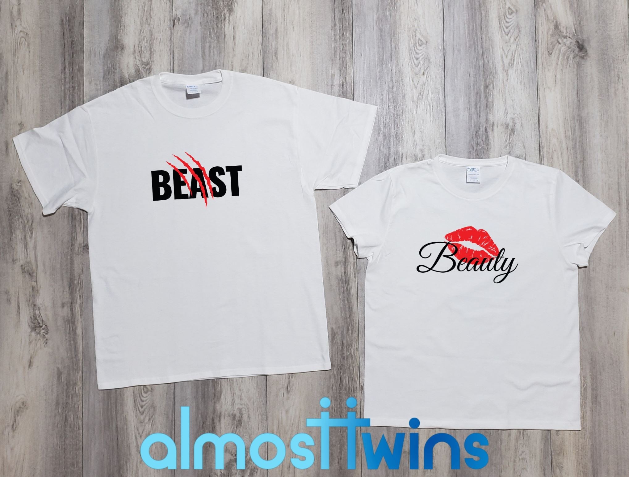 Beauty Beast matching t-shirt set