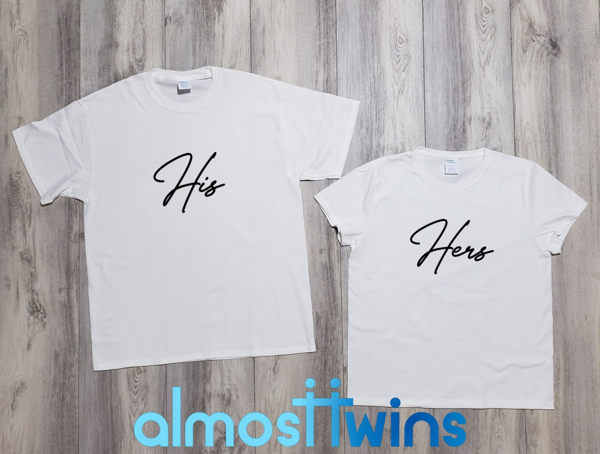 His Hers matching t-shirt set