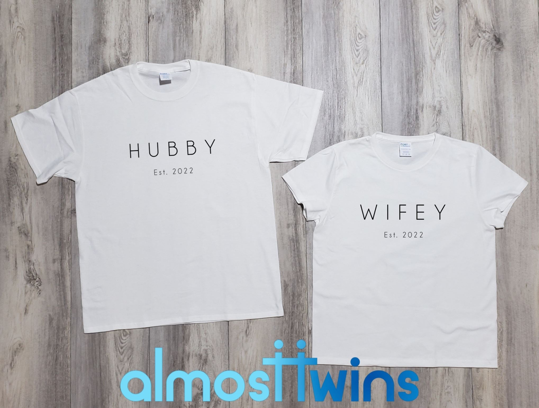 Hubby Wifey matching t-shirt set