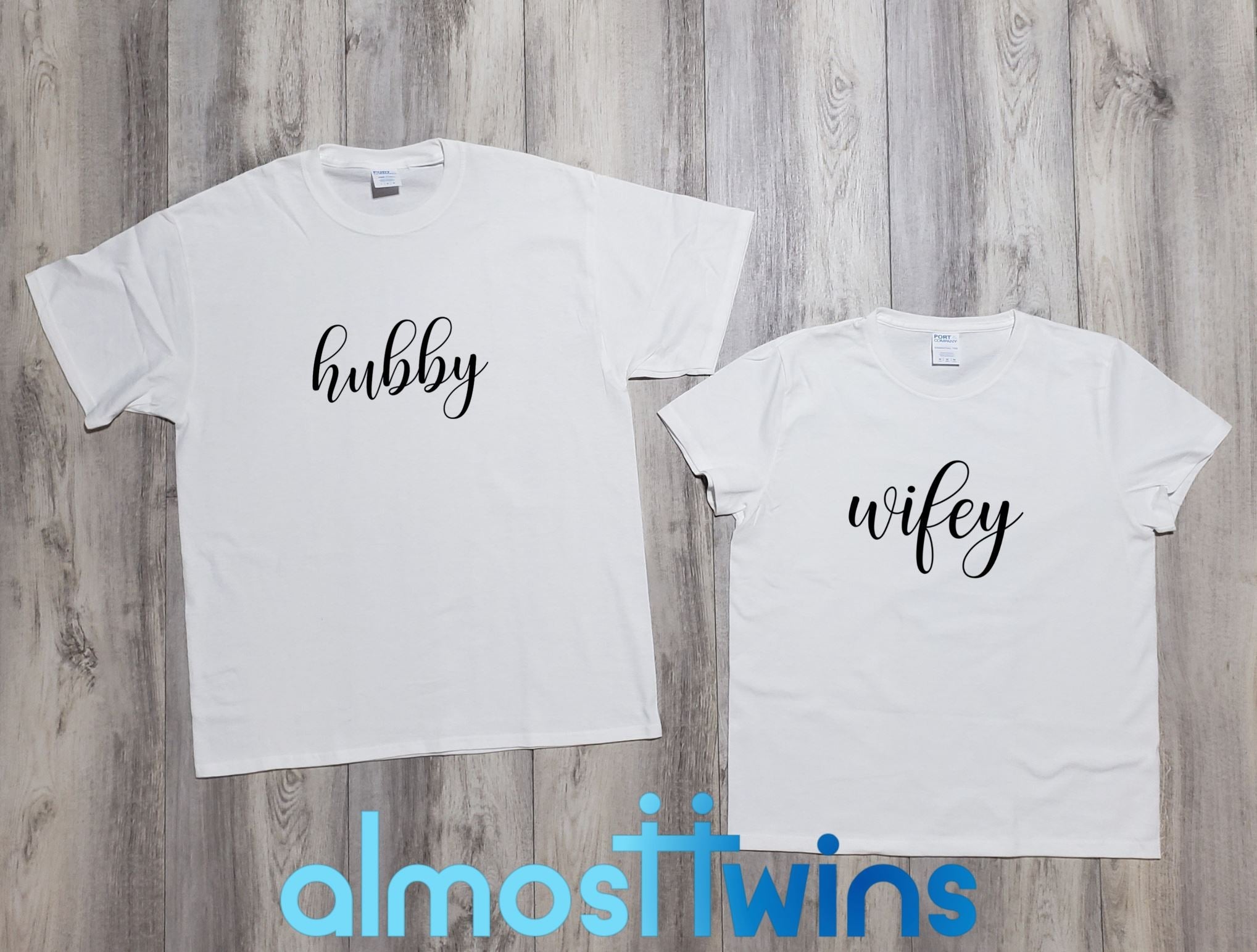 Hubby Wifey matching t-shirt set