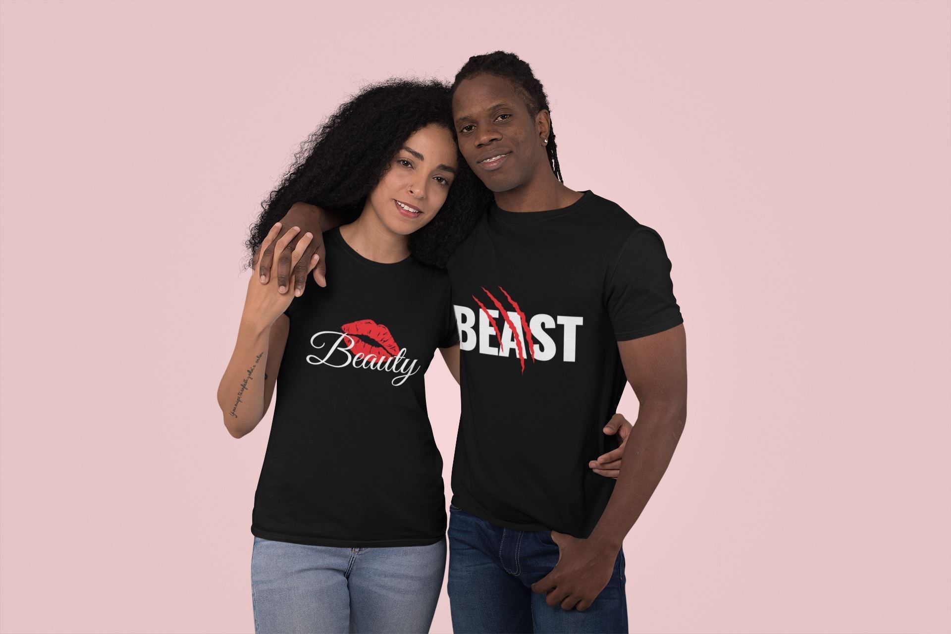 Beauty Beast matching t-shirt set