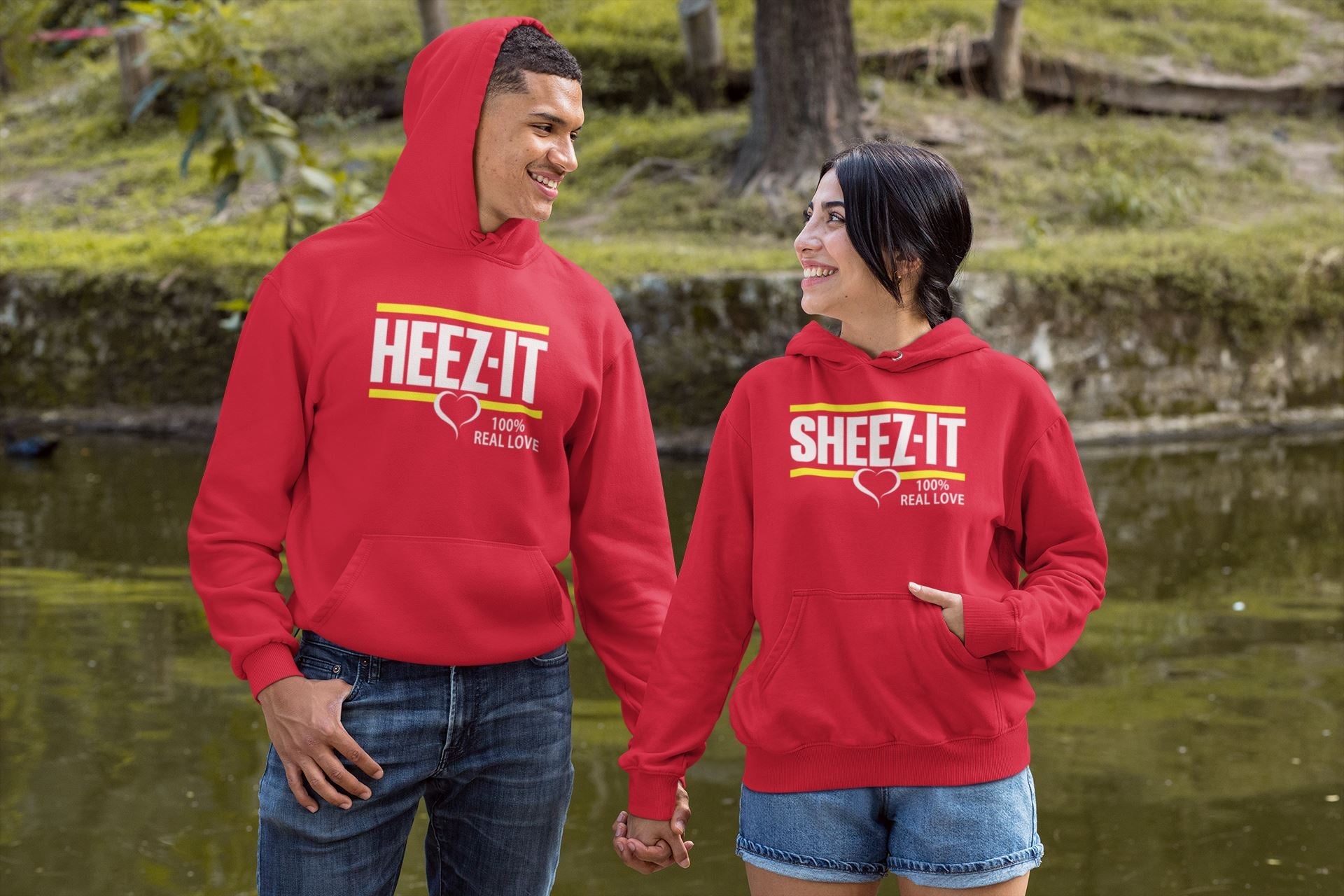 Sheez-it Heez-it matching hoodies set