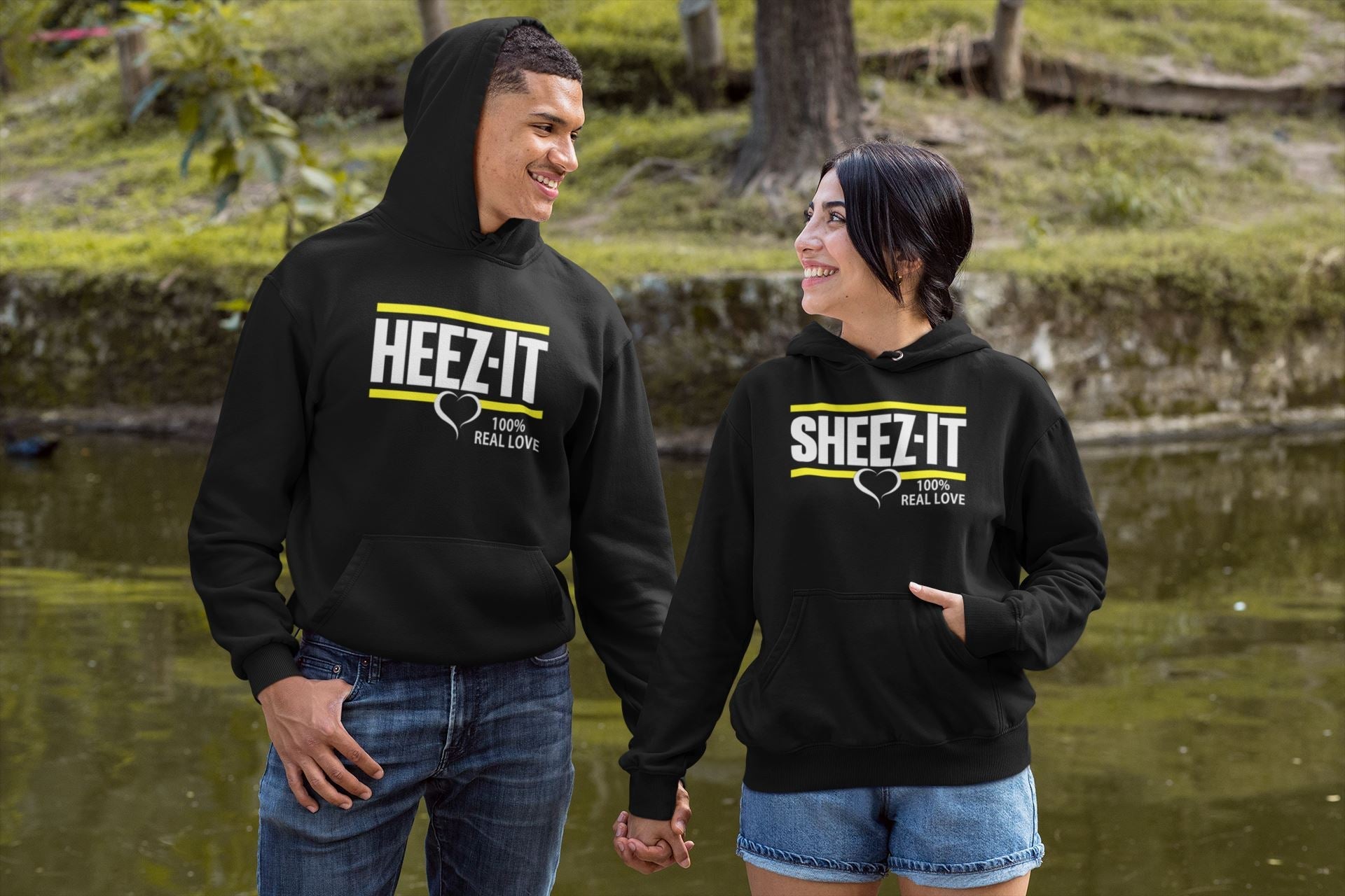 Sheez-it Heez-it matching hoodies set