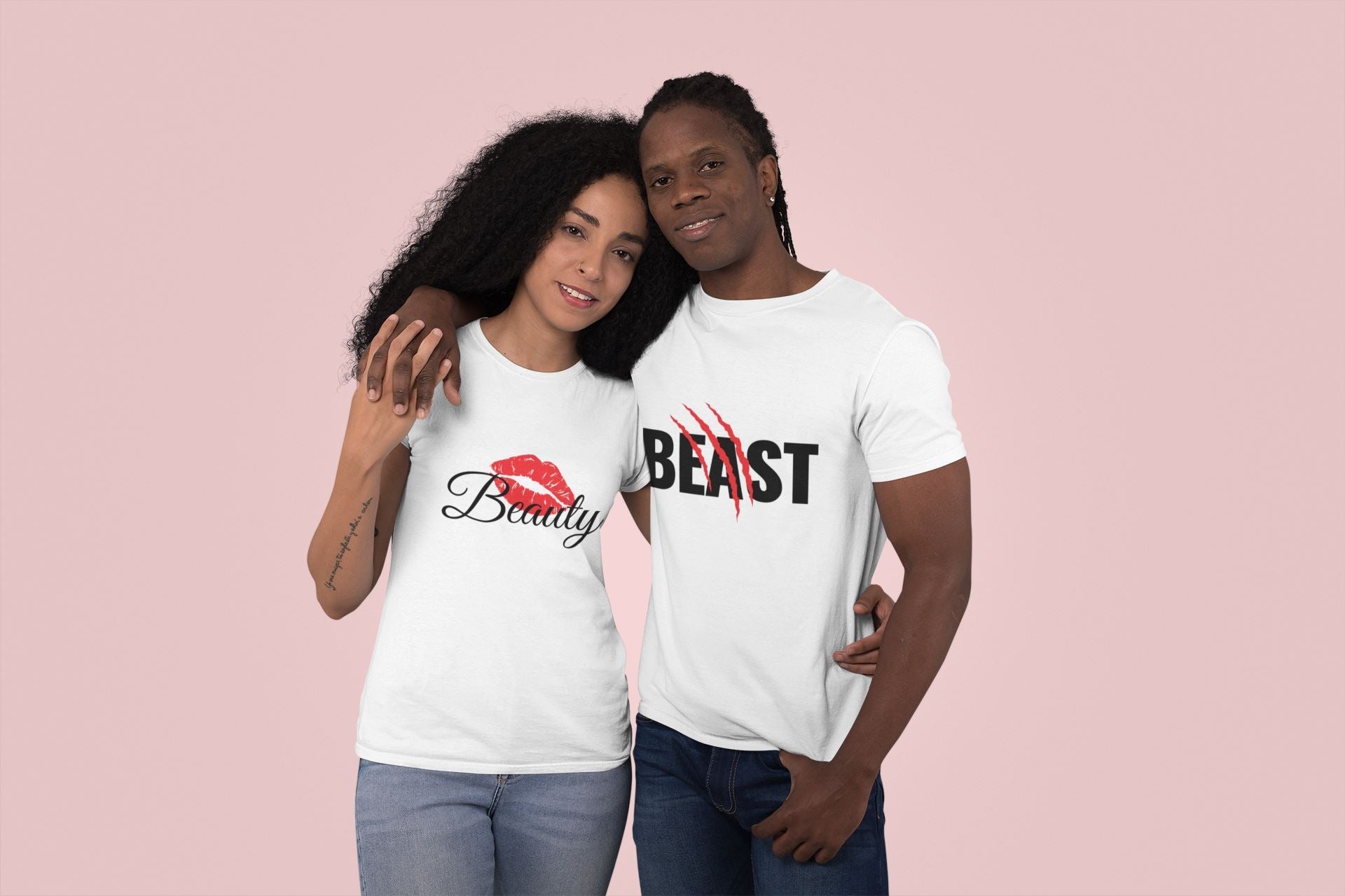 Beauty Beast matching t-shirt set